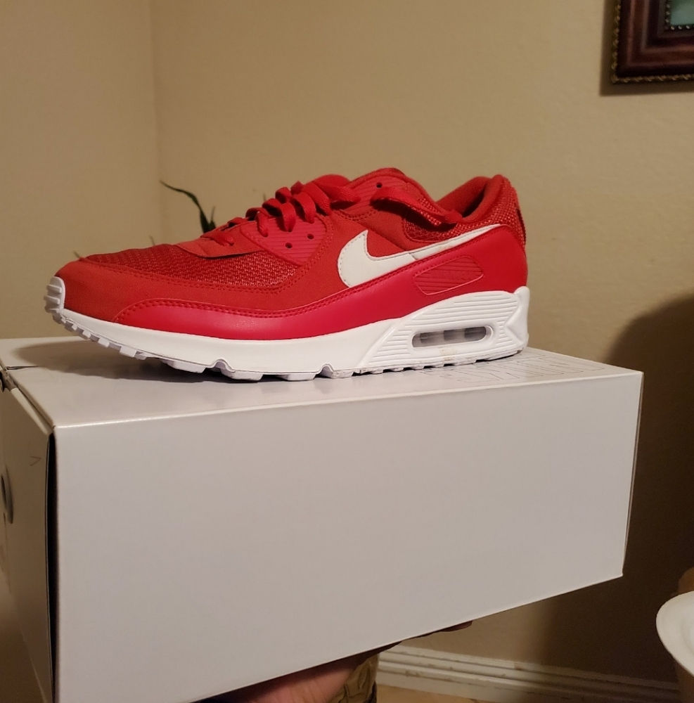 Red and White Sneakers